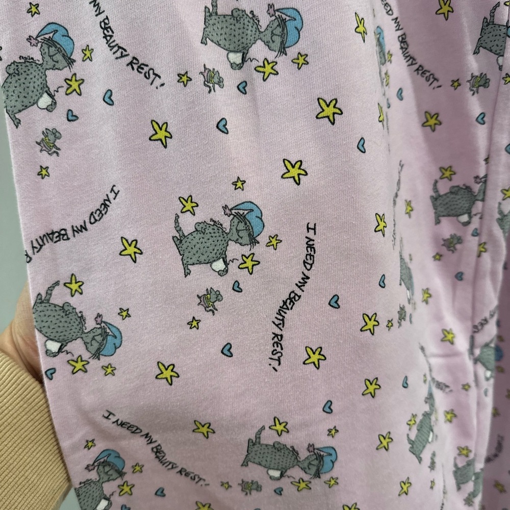 EMERSON STREET Y2K “I NEED MY BEAUTY REST” CAT PRINT PAJAMAS SIZE M NEW - Picture 5 of 5